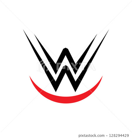 Letter W logo design vector illustration 128294429