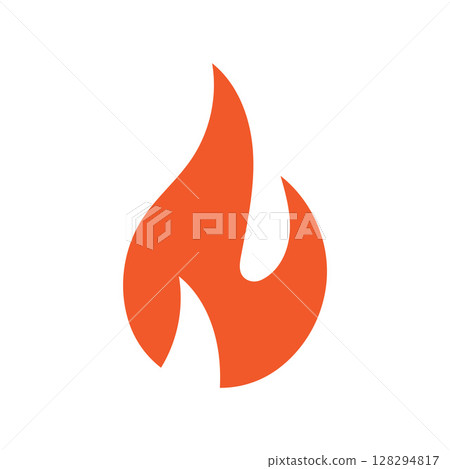 Fire logo design illustration and fire symbol 128294817