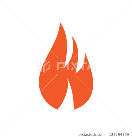 Fire logo design illustration and fire symbol 128294899