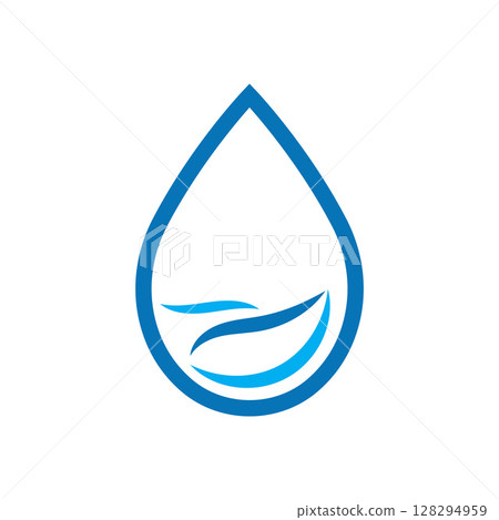 Water Logo Design Graphic Illustration 128294959