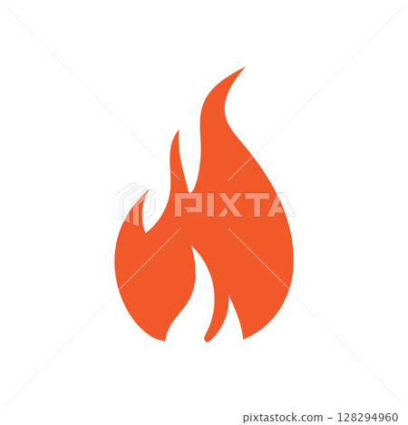Fire logo design illustration and fire symbol 128294960
