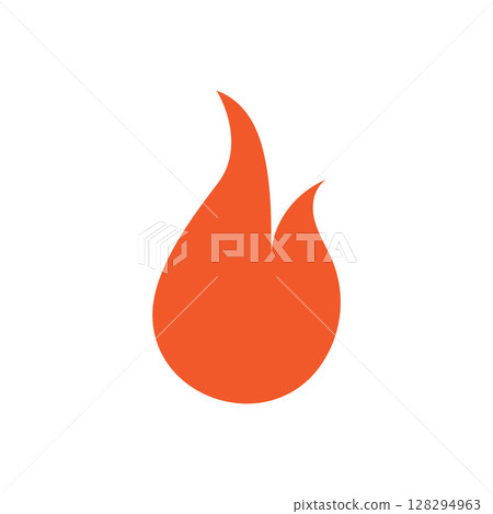 Fire logo design illustration and fire symbol 128294963