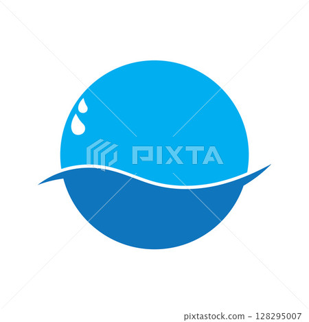 Water Logo Design Graphic Illustration Water Logo Design Graphic Illustration 128295007