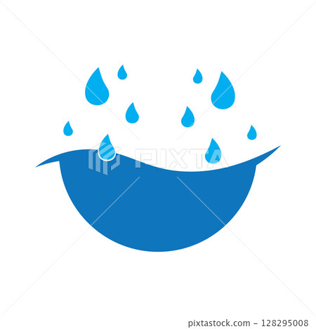 Water Logo Design Graphic Illustration 128295008