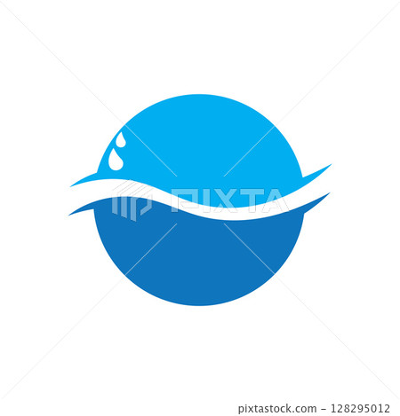 Water Logo Design Graphic Illustration 128295012
