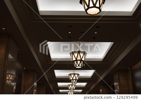 A row of retro lighting and indirect lighting 128295499