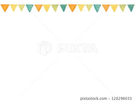 彩色花環插圖水彩畫 128296033