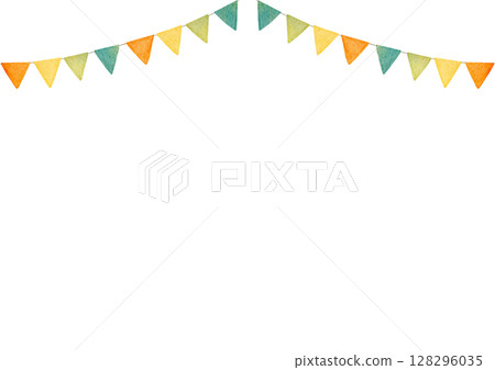 彩色花環插圖水彩畫 128296035