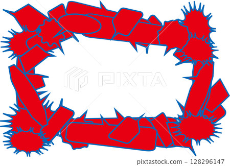 Red frame made of speech bubbles Red frame made of speech bubbles 128296147