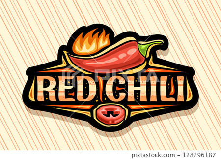 Vector logo for Red Chili Vector logo for Red Chili 128296187