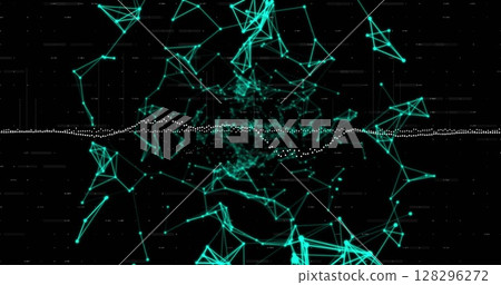 Image of data processing over networks of connections 128296272