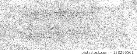 Abstract sandy grain texture. Stipple grit noise background. Distress dust particles overlay. Grunge dotted sand backdrop. Stone specks, speckles, granules wallpaper. Vector dotwork grit print texture 128296561