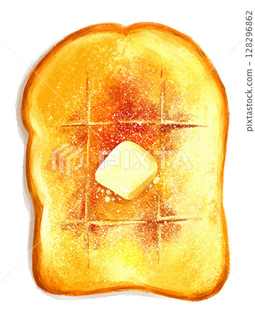 糖奶油吐司插畫 糖奶油吐司插畫 128296862