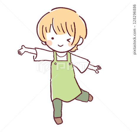 圍裙女人可愛 128296886