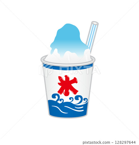 Soda flavored shaved ice illustration Soda flavored shaved ice illustration 128297644