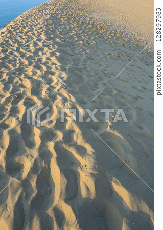Summer Tottori Sand Dunes and their patterns Tottori Prefecture Tottori Sand Dunes 128297983