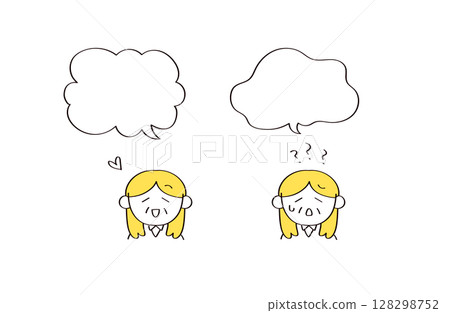 人物和語音氣泡的插圖 128298752