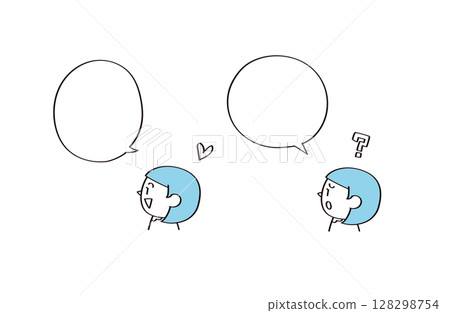 人物和語音氣泡的插圖 人物和語音氣泡的插圖 128298754