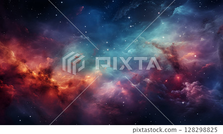 Abstract cosmos background. Space dark background with fragment of our galaxy 128298825