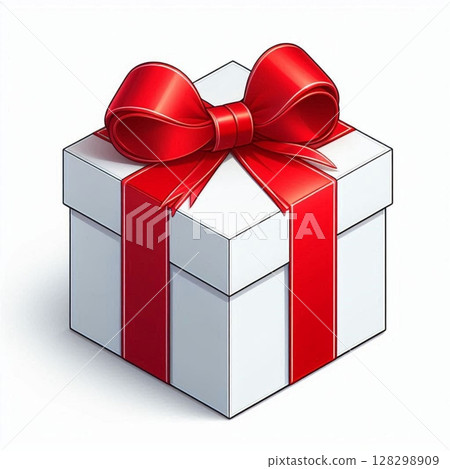 紅絲帶禮物盒 紅絲帶禮物盒 128298909