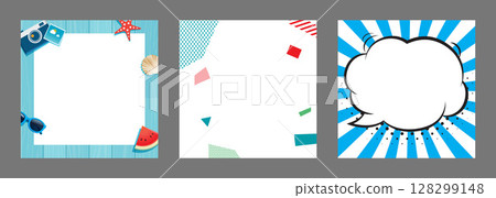 Summer sale background banner templates for social media advertising. Sale background for text insertion for use in mobile advertising. Summer sale background banner templates for social media advertising. Sale background for text insertion for use in mobile advertising. 128299148