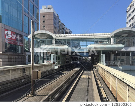 從台北捷運文湖線列車內看到的大安站 從台北捷運文湖線列車內看到的大安站 128300305