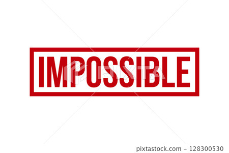 Red Impossible Rubber Stamp Seal Vector 128300530