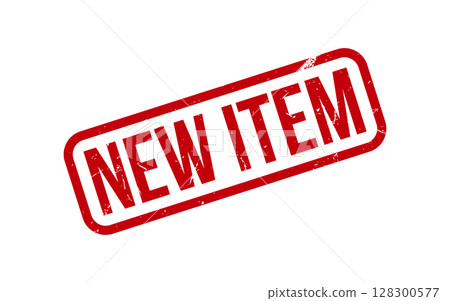 Red New Item Rubber Stamp Seal Vector 128300577
