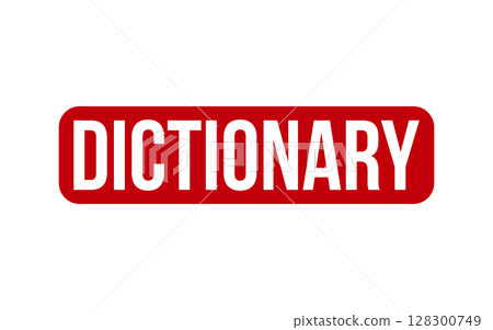 Red Dictionary Rubber Stamp Seal Vector 128300749