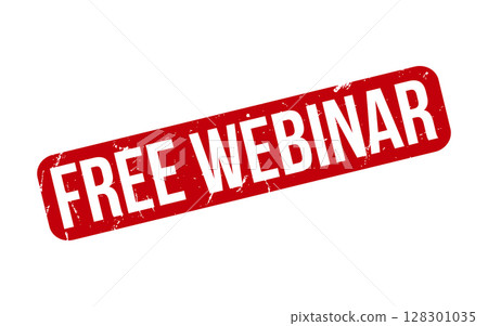 Red Free Webinar Rubber Stamp Seal Vector 128301035