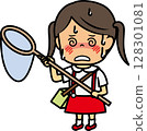 Elementary school girl suffers from heat stroke while catching insects 128301081