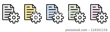 插圖圖示素材集:齒輪檔018 插圖圖示素材集:齒輪檔018 128301158
