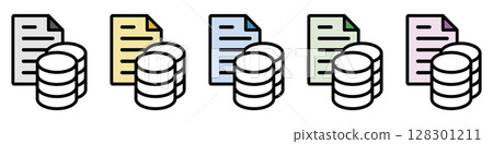 插圖圖示素材集：硬幣文件檔071 128301211