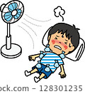 Elementary school boy with heatstroke 128301235