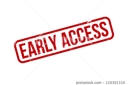 Early Access Rubber Stamp Seal Vector 128301310