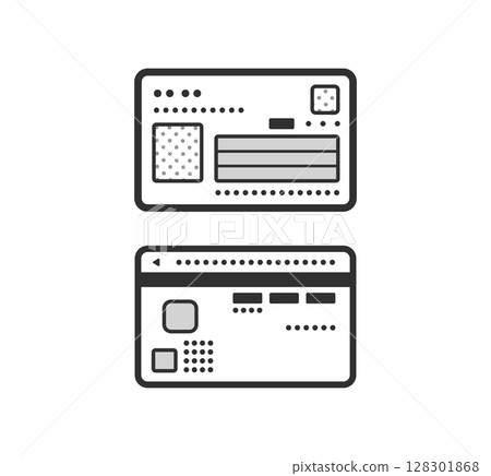 My Number Card front and back illustrations My Number Card front and back illustrations 128301868