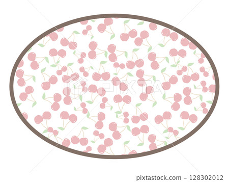 Cherry round frame 128302012