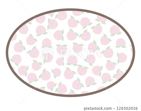 Peach round frame 128302016