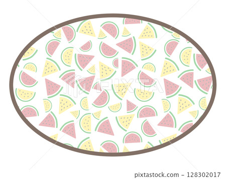 Watermelon round frame 128302017