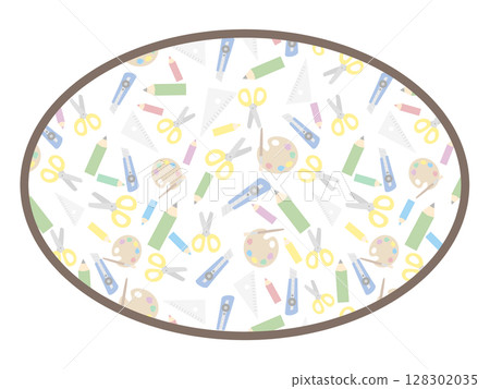 Stationery round frame 128302035