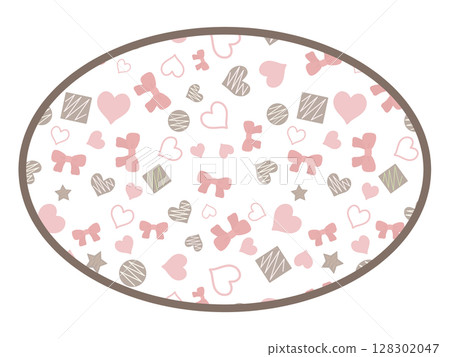 情人節圓框 128302047