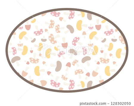 Round frame of mushrooms 128302050
