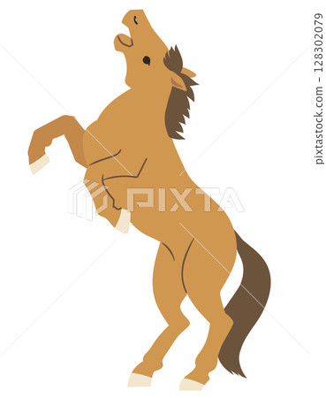 嘶鳴的馬插圖_無輪廓 嘶鳴的馬插圖_無輪廓 128302079