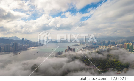 March 2 2022 Urban Port with Harbor Amid Modern Cityscape 128302161