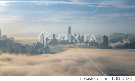March 2 2025 Captivating Urban Skyline Shrouded in Morning Mist During Sunset March 2 2025 Captivating Urban Skyline Shrouded in Morning Mist During Sunset 128302188