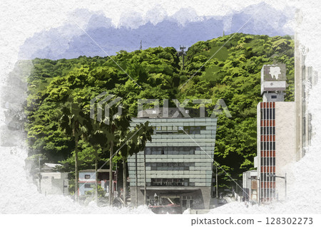 水彩畫，德島市，阿波舞會館，德島縣德島市 128302273