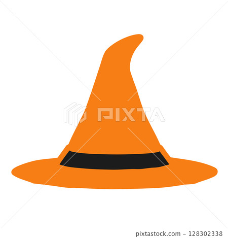 Halloween hat illustration 1-1 orange Halloween hat illustration 1-1 orange 128302338
