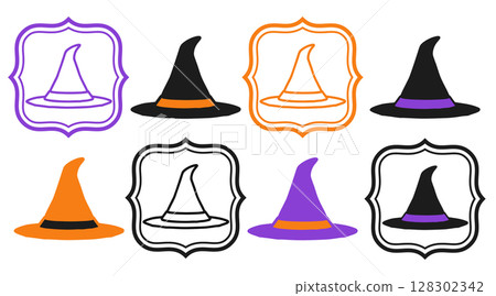 萬聖節帽子插圖1-1套 128302342