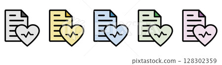 插圖圖示素材集：醫學心臟檔案194 128302359