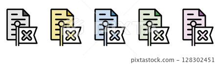 插圖圖示素材集:Crossmark文件182 插圖圖示素材集:Crossmark文件182 128302451